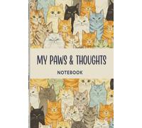 Notebook: Cute Cat Lover Journal with Feline Design Cover | Wide Ruled Writing Pad for School, Office, and Diary | 6" by 9" | 100 pages