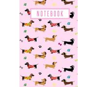 Notebook: Cute Dachshund Sausage Dog Notebook Lined Journal, Novelty Gift For Girls, Women, Teens, Dog Lovers & Pet Owners, Pink