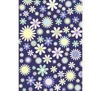 Notebook: Cute Floral Print Journal For Kids | 120 Pages, Lined, 7 x 10 in (17.78 X 25.4 cm) - Blue (Creative Kids Journals)