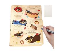 Notebook de A5 Binder, Lise Leaf Notebook - 60 hojas lindo papel de carpeta de tapa de de dibujos animados | Papelería de aprendizaje de los estudiantes, libro de tareas recargable, para hombres,