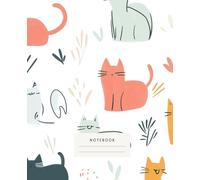 Notebook Description Whimsical Cat Collection: This notebook celebrates the playful charm of cats in vibrant yet soft colors