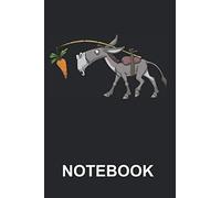 Notebook: Donkey Mule Carrot Funny Cute Animal Design | Diary, Notebook and Journal | Size 6" x 9" | 120 Lined Pages | Softcover | Blank Wide Ruled Paper