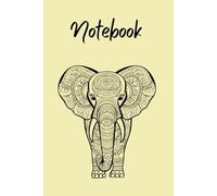 Notebook: Elephant Journal, Unlined Diary, Blank Drawing Book, 6 x 9 Inches, 100 Pages