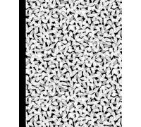 Notebook “Field of Paisley in Black and White” for writing, list making and creative expression, journal: 110 lined page paperback notebook, 7.5 x 9.25