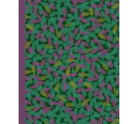 Notebook Field of Paisley in Pink and Green for writing, list making, taking notes, and creative expression; journal: 110 lined page paperback notebook, 7.5 x 9.25