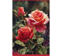 Notebook: Floral Journal with Red Roses on the Cover