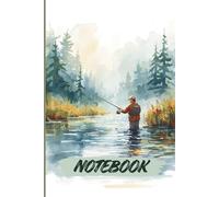 Notebook: Fly Fishing Watercolor Journal for Anglers | 6x9 Inch, 120 Lined Pages | Nature Lover Gift for Men, Dads, and Boys