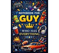 Notebook for Guy Who Has Everything | A5 Grid Notebook - 120 Pages - Navy Blue Cover with Youth Lifestyle Icons: Perfect Gift for Teen Guys & Young Men for Birthdays, Christmas & Special Occasions