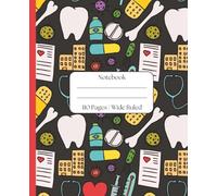 Notebook for nurses, doctors, dentists and kids with Bold Medical Design - Ideal for School, Work, clinical notes or as a Gift - 7.5x9.25 inches 110 wide ruled pages with field