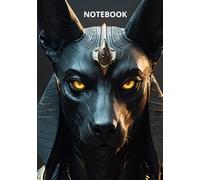 NOTEBOOK-for writing, to take your notes, 100 white pages, ANUBIS print, PYRAMIDS print, Egyptian style print, ideal to show off at school or in the office