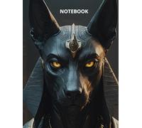 NOTEBOOK-for writing, to take your notes, 100 white pages, ANUBIS print, PYRAMIDS print, Egyptian style print, ideal to show off at school or in the office