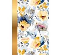 Notebook: Golden Poppies & Blue Wildflower Themed Journal | 120 Sheets | College Ruled: For Students, School, Work, and Office