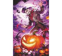 Notebook: Halloween | Skeleton and Pumpkin Cover | Journal | Sketchbook | Planner | Lined | 100 Pages