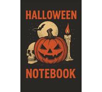Notebook: Halloween Themed Spooky Notes, 6x9, with 100 Lined Pages with cute ghosts on each page