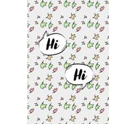 NoteBook Hi Leaves Design | Blank Ruled 6 x 9 Notebook Colourful: Say Hi With This Comic Book Inspired Leaves Design Notebook