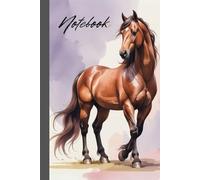 Notebook Horse Spirit, Wildheart: Notizbuch, liniert, 160 Seiten, Hardcover, braunes Pferd, Brauner