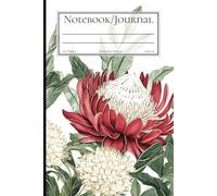 Notebook/Journal: Australian Waratah Flower Watercolor Illustration | For School, College, Work or Gift