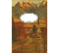 Notebook Journal Autumn City Mountain: 110 Pages, College Ruled, Lined, 6x9in/15.24x22.86cm
