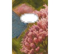 Notebook Journal Butterfly On Pink Flowers: 110 Pages, Lined, College Ruled, 6x9in/15.24x22.86cm