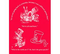 Notebook, Journal, Composition: Super Cute Alice In Wonderland, Mad Hatter, We're All Mad Here Notebook