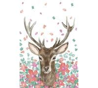 Notebook | Journal | Diary - illustrated floral stag design - perfect for all ages. 6 x 9" lined: A great gift idea or to use for lists, work, studying, journalling and more!