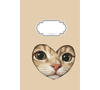 Notebook Journal Heart Orange Cat: 110 Pages, College Ruled, Lined, 6x9in/15.24x22.86cm