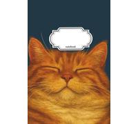 Notebook Journal Orange Cat: 110 Pages, College Ruled, Lined, 6x9in/15.24x22.86cm