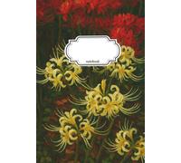 Notebook Journal Red And White Flowers: 110 Pages, College Ruled, Lined, 6x9in/15.24x22.86cm