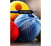 Notebook/ Journal | Red, Blue, Yellow, Orange, Green Skeins of Crochet Thread/Yarn | 6"x9" | 120 Lined pages
