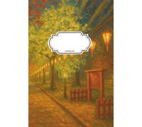 Notebook Journal Street With Lanterns: 110 Pages, College Ruled, Lined, 6x9in/15.24x22.86cm