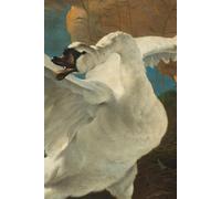 Notebook Journal with The Threatened Swan Cover - Hardcover, Matte Finish, Premium Paper, 200 Pages, Vintage Style, 6x9 Inches