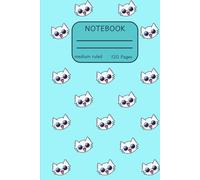 Notebook: Kawaii Gojo Cat book cover design, 120 Page Medium Ruled Blank Lined Paper