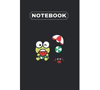 Notebook: Keroppi Beach Summer Watermelon Notebook 6in x 9in x 125 Pages White Paper Blank Journal with Black Cover for Mom or Teacher or Teenage and Kid