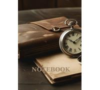 Notebook Libro e Orologio - Quaderno A Righe Orizzontali e Verticale, 203 Pagine: Taccuino Elegante con Design Libro e Orologio - Perfetto per Appunti, Diario, Scuola o Ufficio
