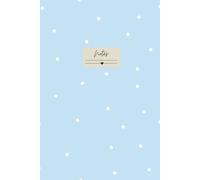 Notebook, light blue with white dots, best lined notebook for YOU, A5, your thoughts, your diary and journal: made with love. Sana Amari