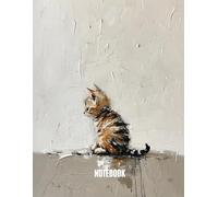 Notebook: Lined Notebook Journal - Little Cat Oil Painting Abstract Art - 100 Pages - Large (8.5 x 11 inches) (A4)