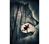 Notebook: Little Red And The Wolf, 100 pages 6 x 9 Wide Ruled Lined Pages Journal Diary, Great Gift For Kids, Teens, Teacher And The Fairy Tale Lover