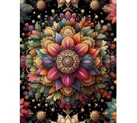 Notebook: Mandala Flower Journal for collecting thoughts, gratitude, ideas. |140 pages 8.25" H x 6.50" W. Back cover is black and has a small white ... small mandala icon on bottom right corner.