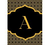 NOTEBOOK: Monogram Initial Letter A - Beautiful & Intricate Gilded Floral Pattern Design with your Dazzling Gold Initial centered within the Radiant ... Cute Custom Lined Notebook for women, girls