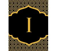 NOTEBOOK: Monogram Initial Letter I - Beautiful & Intricate Gilded Floral Pattern Design with your Dazzling Gold Initial centered within the Radiant ... Cute Custom Lined Notebook for women, girls