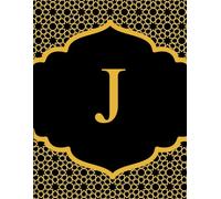 NOTEBOOK: Monogram Initial Letter J - Beautiful & Intricate Gilded Floral Pattern Design with your Dazzling Gold Initial centered within the Radiant ... Cute Custom Lined Notebook for women, girls