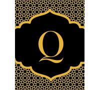 NOTEBOOK: Monogram Initial Letter Q - Beautiful & Intricate Gilded Floral Pattern Design with your Dazzling Gold Initial centered within the Radiant ... Cute Custom Lined Notebook for women, girls