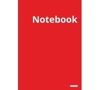 Notebook: Narrow Ruled Writing Notebook with Margin Line | 150 Pages | Glossy RED Soft Cover | 8.27 × 11.69 Inches | Red Cover