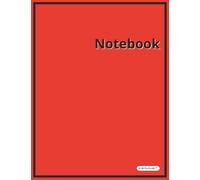 Notebook: Narrow Ruled Writing Notebook with Margin Line | 160 pages | Glossy Coral Red Soft Cover with Black Piping | 7.44 x 9.69 Inches | 188.9mm x 246.1mm