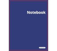 Notebook: Narrow Ruled Writing Notebook with Margin Line | 160 pages | Glossy Dark Blue Soft Cover with Red Piping | 7.44 x 9.69 Inches | 188.9mm x 246.1mm