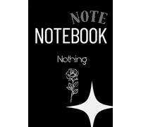 Notebook: Notebook with a white flower in the middle of blackness