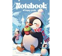 Notebook Paeng-gwin: Dot Grid Journal with Penguin Decorations | 120 Pages | Black and White Design