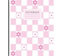 Notebook | pink, flowers | Wide Ruled Notebook | Composition notebook wide ruled, 7.5 x 9.25, 120 Pages, For kids, teens, and adults