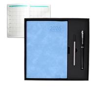 Notebook Planner - 2026 A5 Bloc de notas para notas, estado físico, viajes, universidad, escuela y organización empresarial, papelería portátil para seguimiento diario, productividad personal