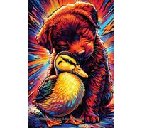 NOTEBOOK: Puppy & Duck Embrace: Lined Journal for Joy, Friendship & Daily Happiness (6x9 Inches, 200 Pages)